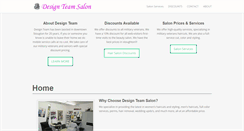 Desktop Screenshot of designteamsalon.com