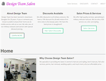 Tablet Screenshot of designteamsalon.com